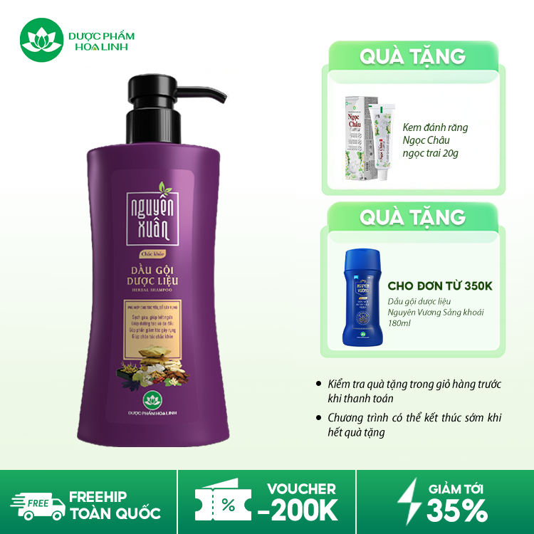 Dầu gội dược liệu Nguyên Xuân chắc khỏe