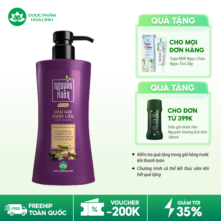 Dầu gội dược liệu Nguyên Xuân chắc khỏe