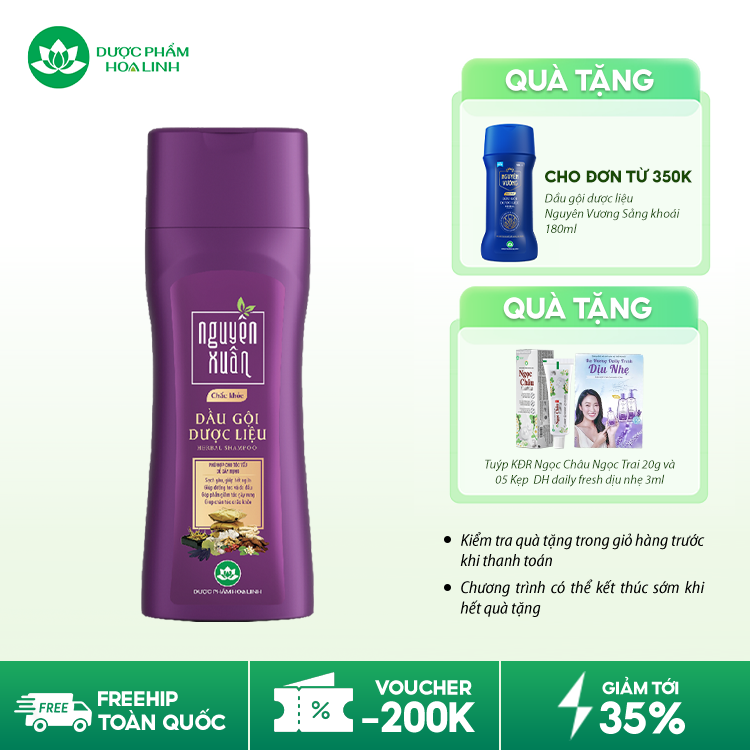 Dầu gội dược liệu Nguyên Xuân chắc khỏe