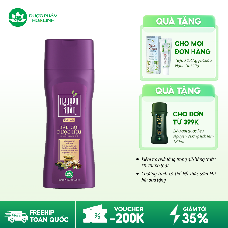Dầu gội dược liệu Nguyên Xuân chắc khỏe