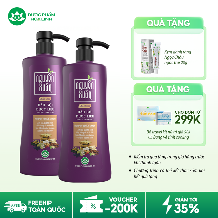 Dầu gội dược liệu Nguyên Xuân chắc khỏe Dầu gội dược liệu Nguyên Xuân chắc khỏe