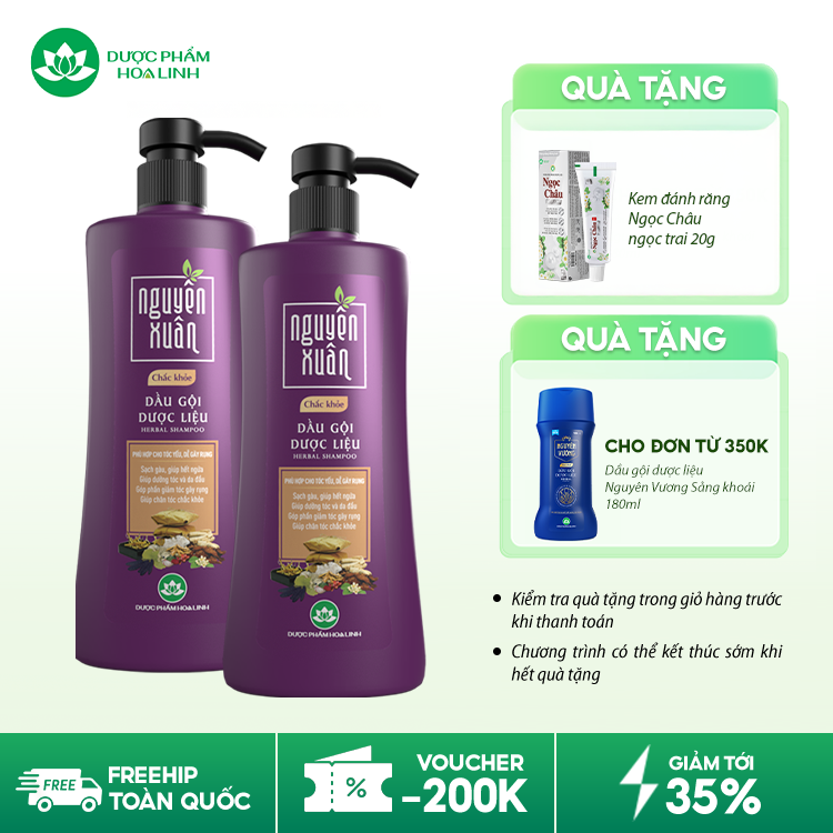 Dầu gội dược liệu Nguyên Xuân chắc khỏe