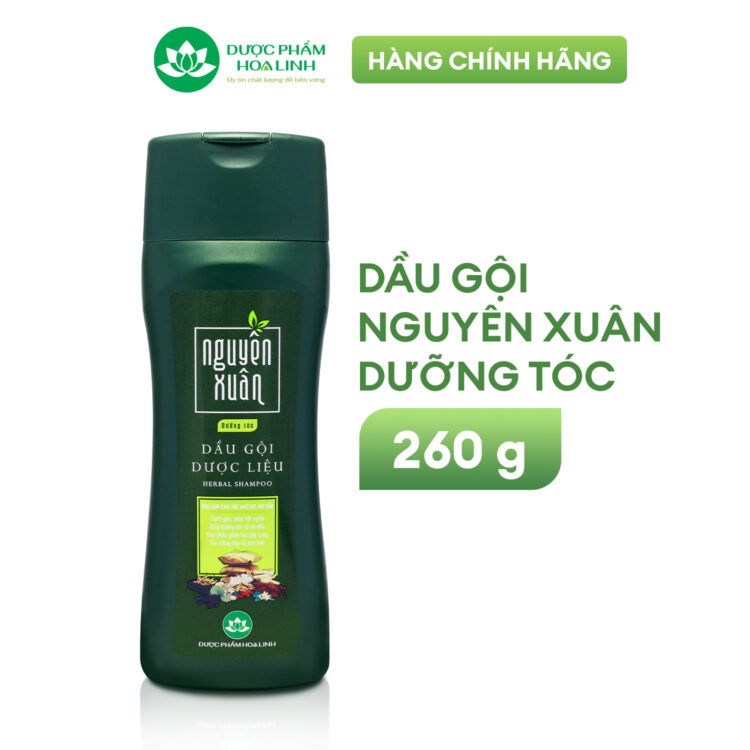 Dầu gội dược liệu Nguyên Xuân xanh dưỡng tóc Dầu gội dược liệu Nguyên Xuân xanh dưỡng tóc