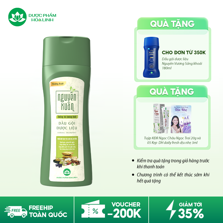 Dầu gội dược liệu Nguyên Xuân Dưỡng tóc Hương bưởi