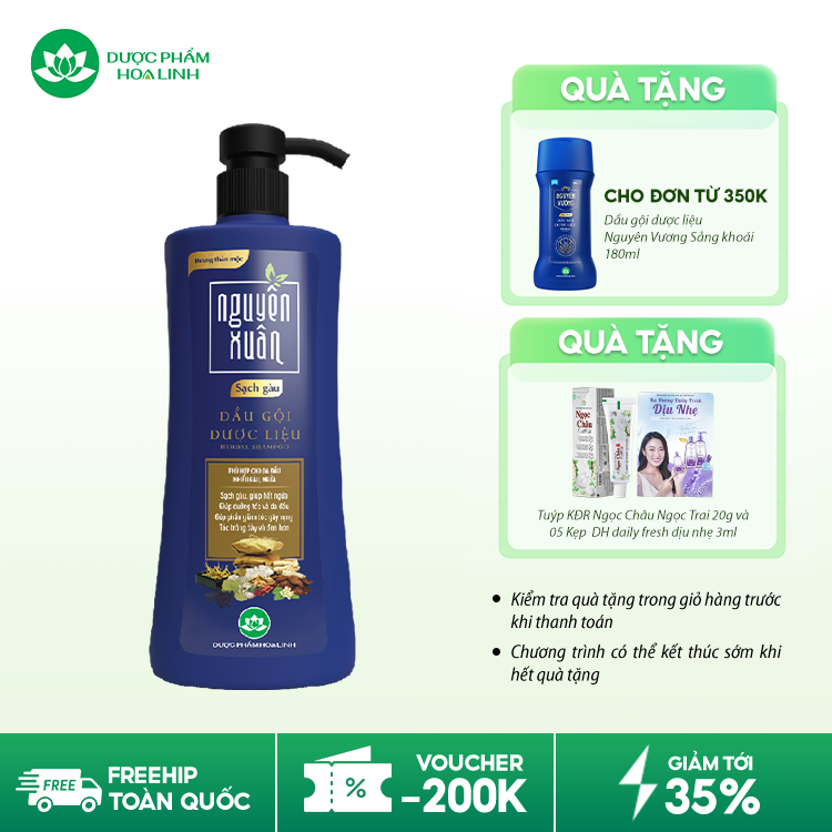 Dầu gội dược liệu Nguyên Xuân Sạch Gàu