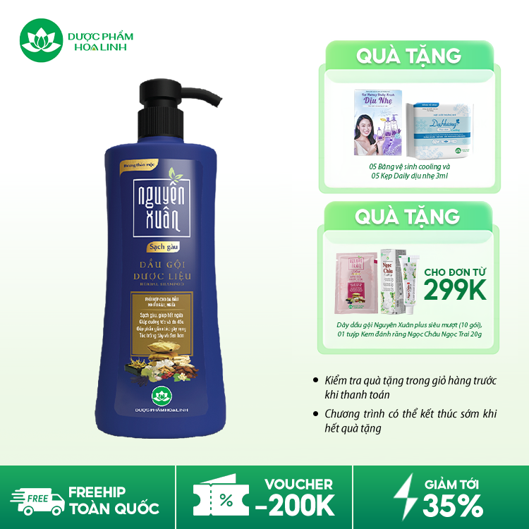 Dầu gội dược liệu Nguyên Xuân Sạch Gàu