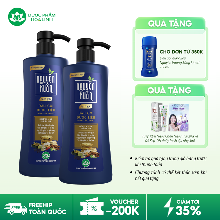 Dầu gội dược liệu Nguyên Xuân Sạch Gàu