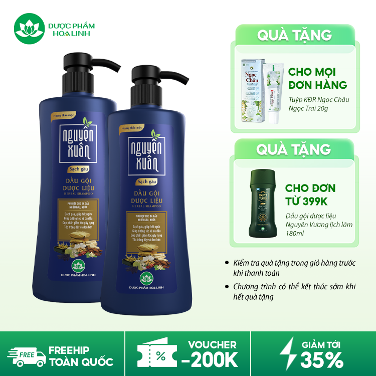 Dầu gội dược liệu Nguyên Xuân Sạch Gàu