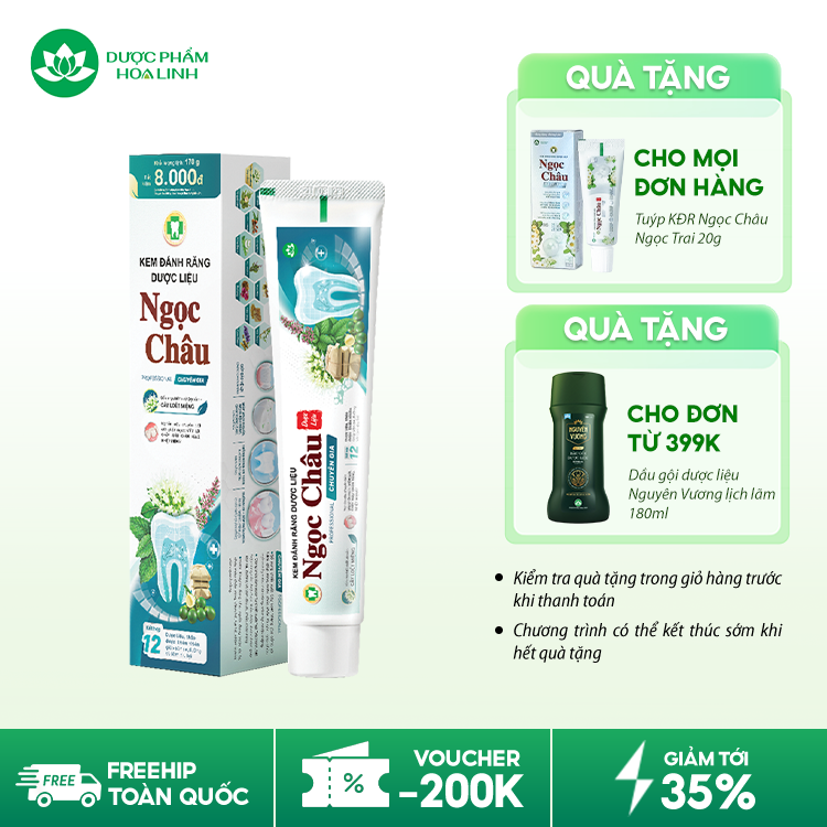 Kem đánh răng dược liệu Ngọc Châu Chuyên Gia