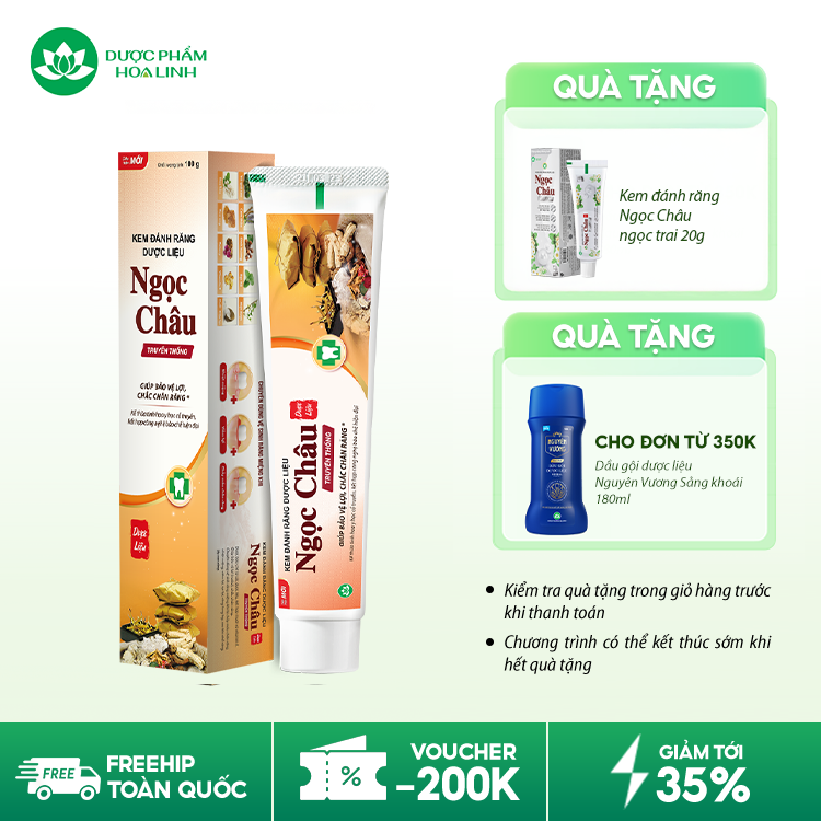 Kem đánh răng dược liệu Ngọc Châu truyền thống Kem đánh răng dược liệu Ngọc Châu truyền thống