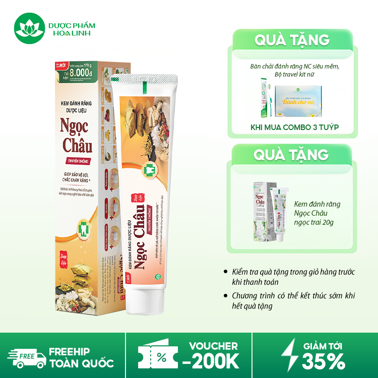 Kem đánh răng dược liệu Ngọc Châu truyền thống
