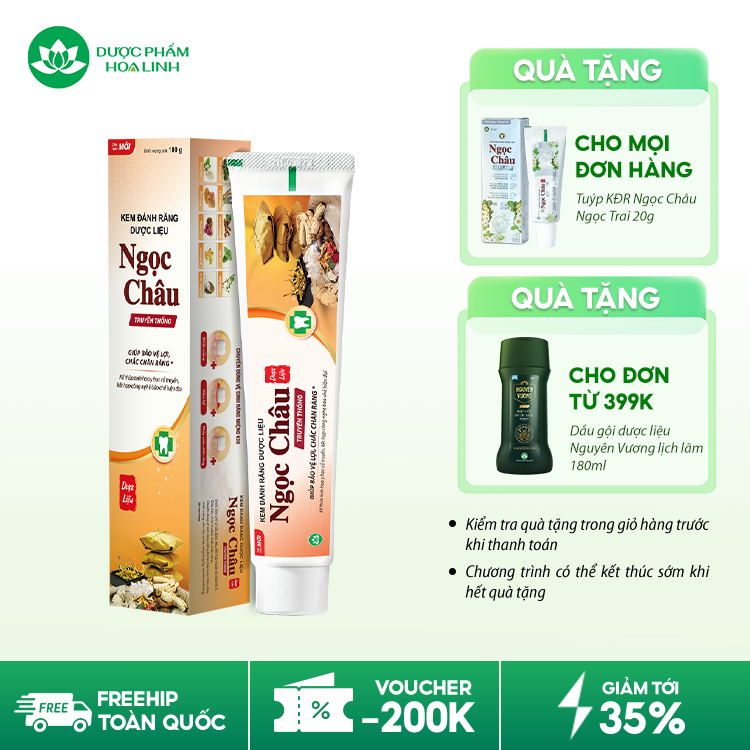 Kem đánh răng dược liệu Ngọc Châu truyền thống