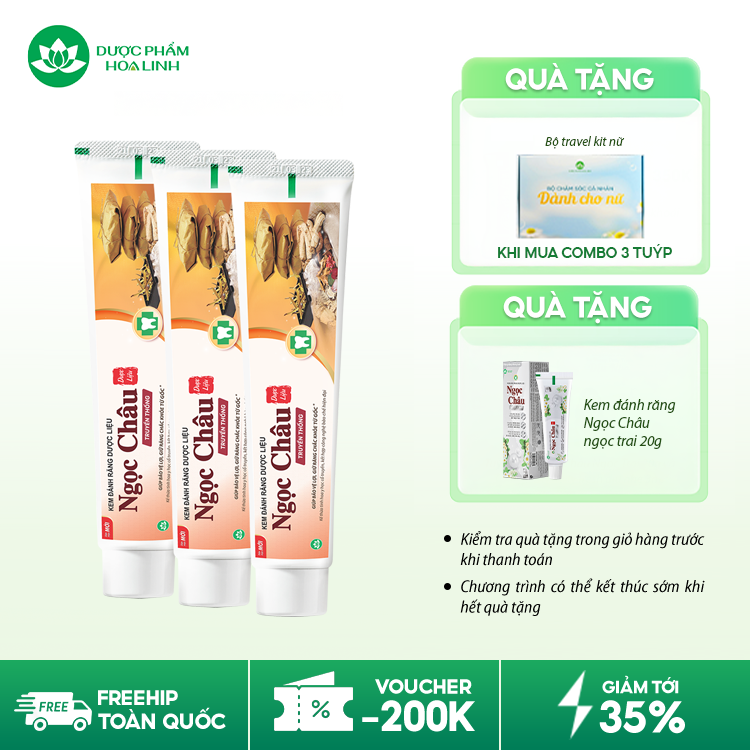 Kem đánh răng dược liệu Ngọc Châu truyền thống Kem đánh răng dược liệu Ngọc Châu truyền thống