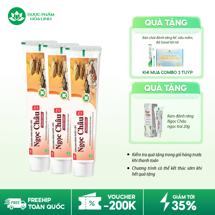 Kem đánh răng dược liệu Ngọc Châu truyền thống