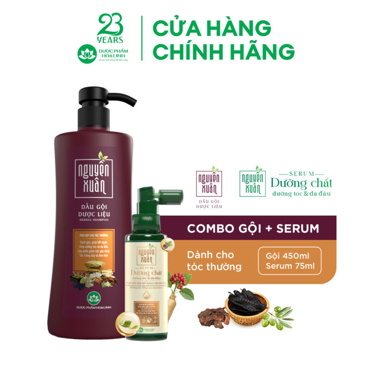 Combo dầu gội nâu & serum/xả Nguyên Xuân