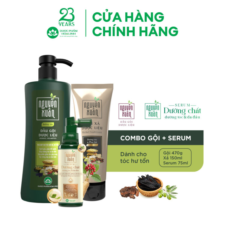 Combo dầu gội dưỡng tóc & serum/xả Nguyên Xuân