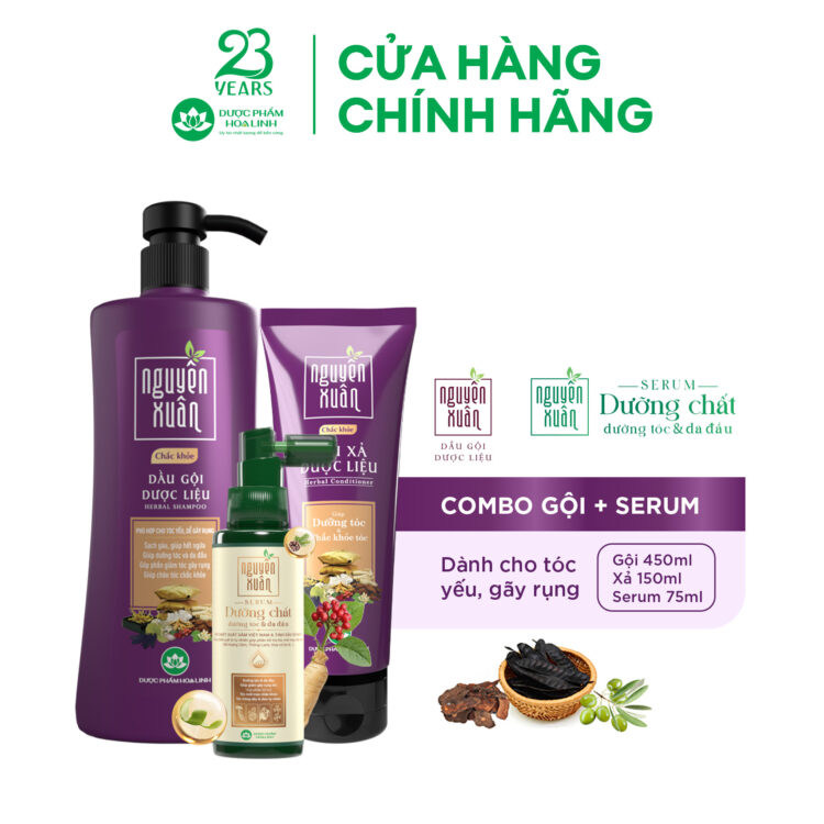 Combo dầu gội chắc khỏe & serum/xả Nguyên Xuân