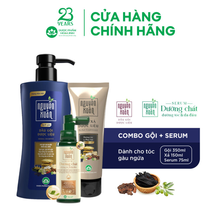 Combo dầu gội sạch gàu & serum/xả Nguyên Xuân