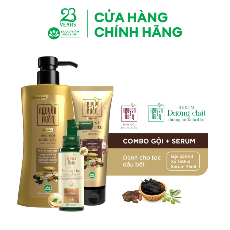 Combo dầu gội bồng bềnh & serum/xả Nguyên Xuân