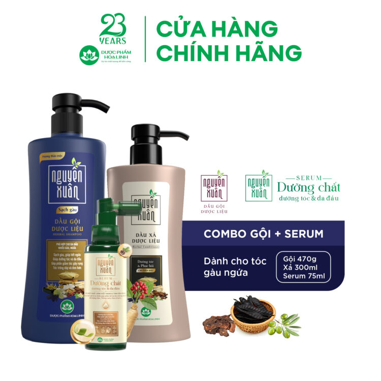 Combo dầu gội sạch gàu & serum/xả Nguyên Xuân