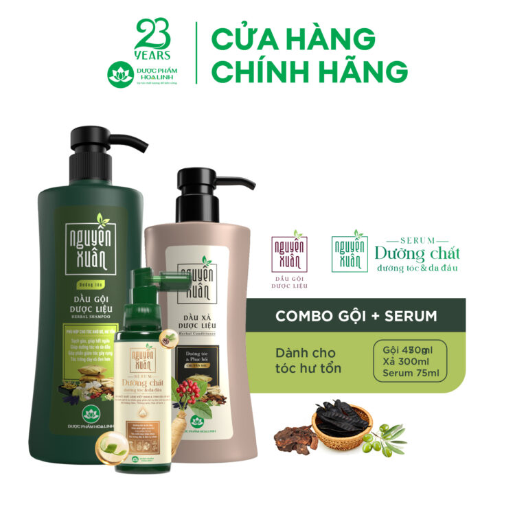 Combo dầu gội dưỡng tóc & serum/xả Nguyên Xuân