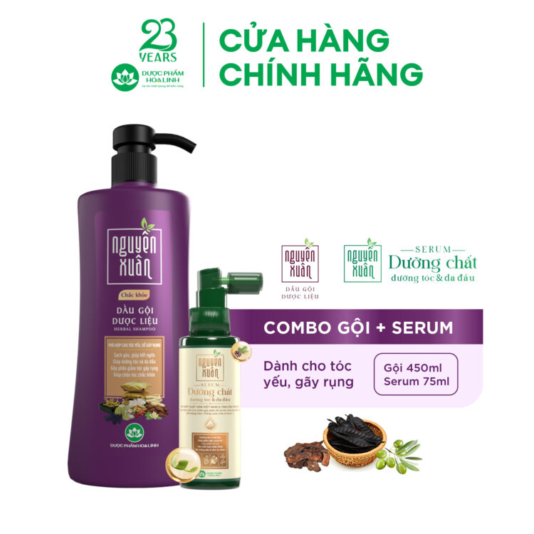 Combo dầu gội chắc khỏe & serum/xả Nguyên Xuân