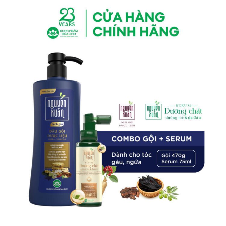 Combo dầu gội sạch gàu & serum/xả Nguyên Xuân