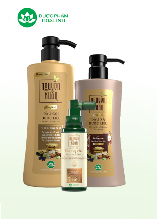 Combo dầu gội bồng bềnh & serum/xả Nguyên Xuân