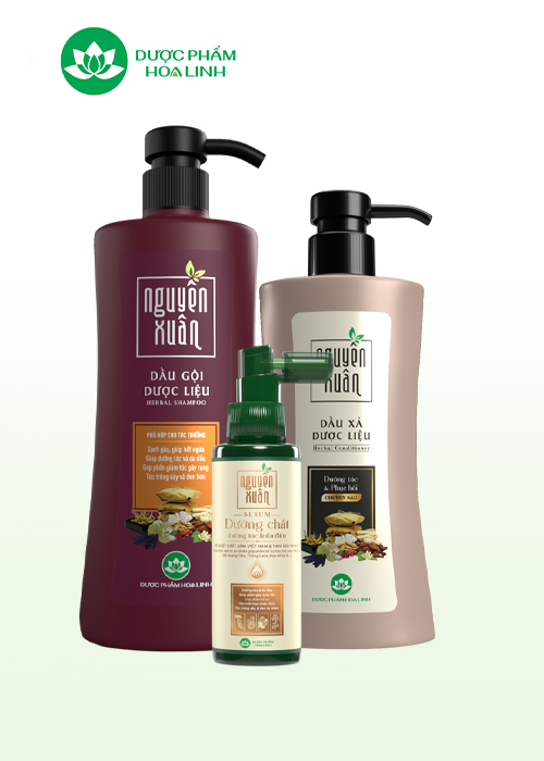 Combo dầu gội nâu & serum/xả Nguyên Xuân