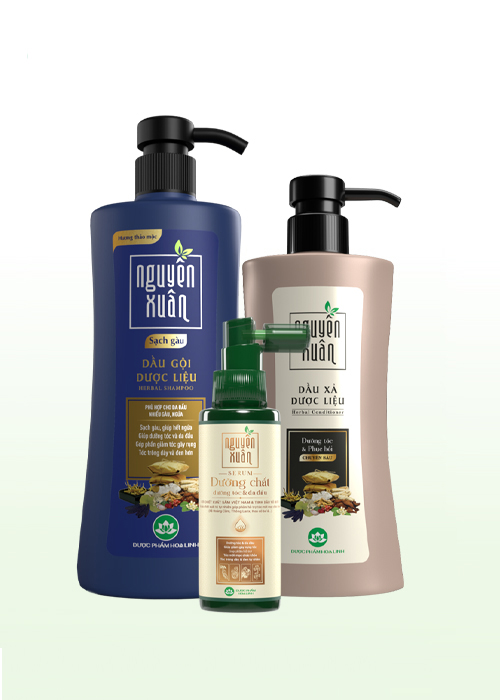 Combo dầu gội sạch gàu & serum/xả Nguyên Xuân Combo dầu gội sạch gàu & serum/xả Nguyên Xuân