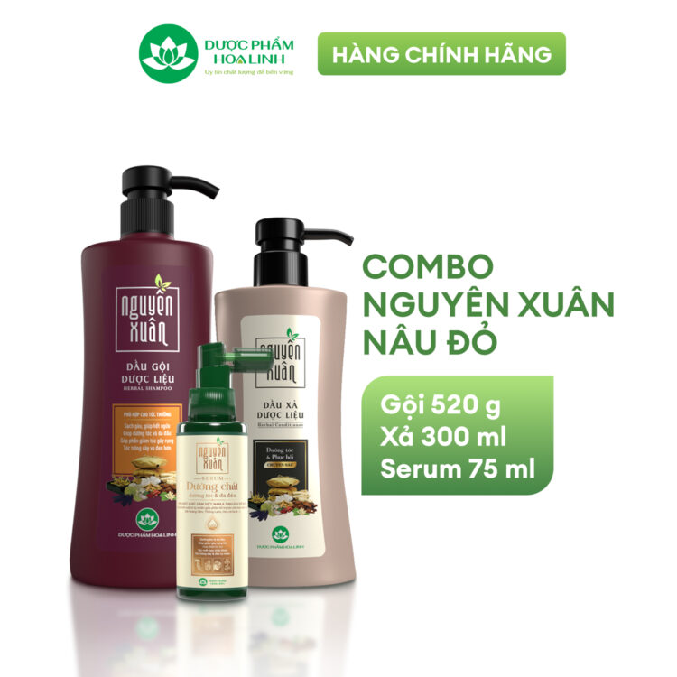 Combo dầu gội xả serum nguyên xuân nâu số 1