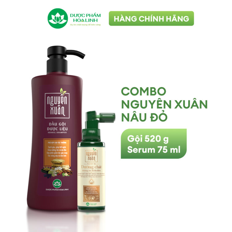 Combo Dầu gội – Xả – Serum Nguyên Xuân nâu