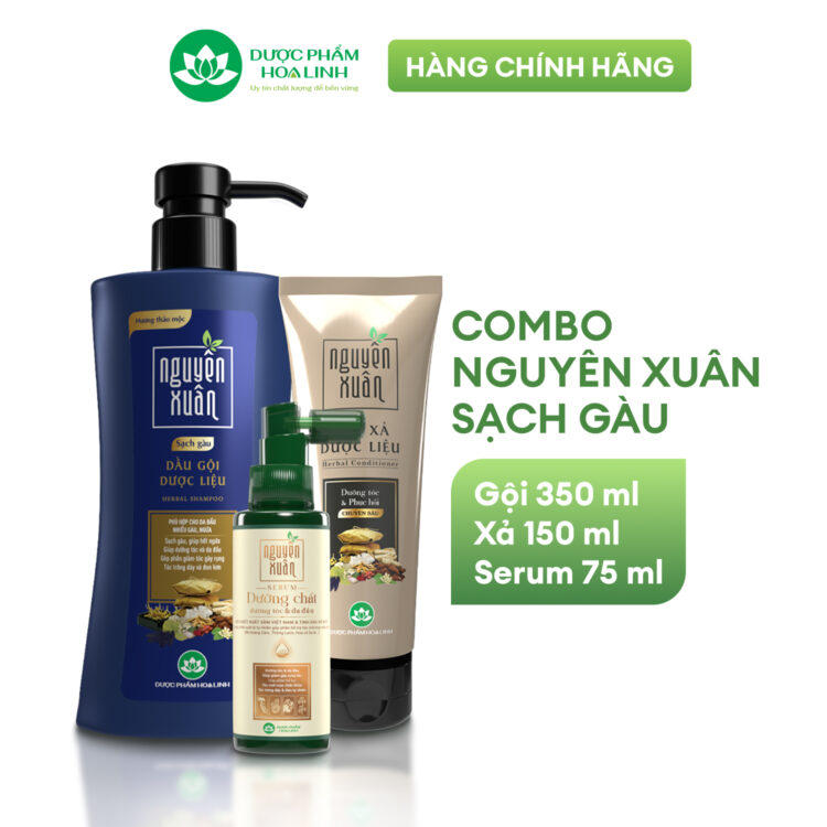 Combo Dầu gội – Xả – Serum Nguyên Xuân sạch gàu