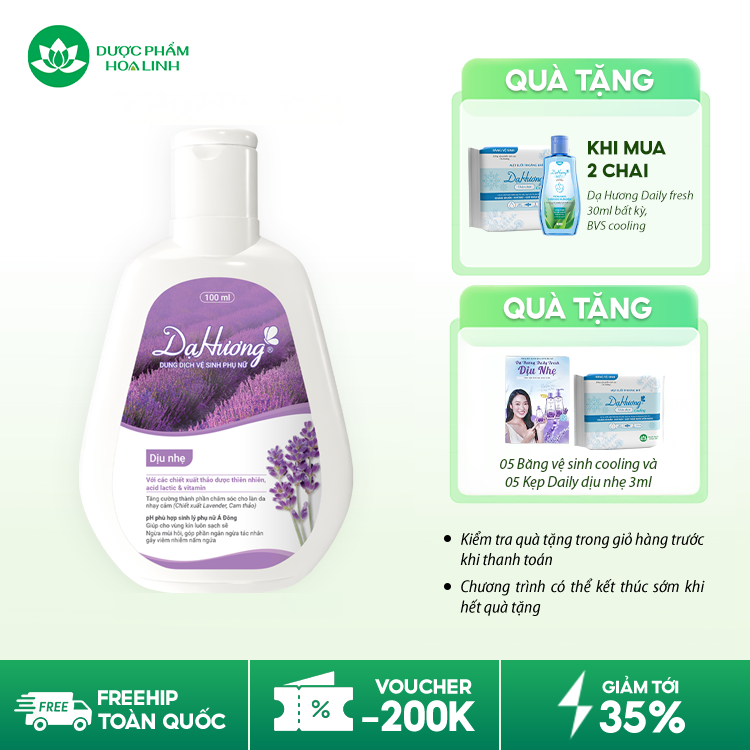 Dung dịch vệ sinh Dạ Hương dịu nhẹ
