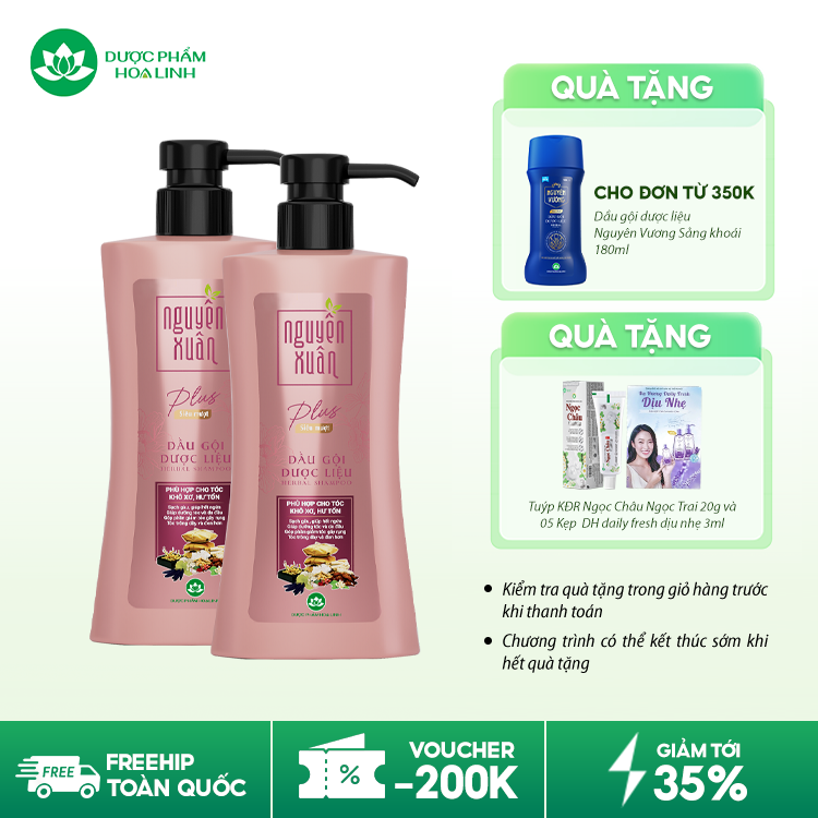 Dầu gội dược liệu Nguyên Xuân Plus siêu mượt