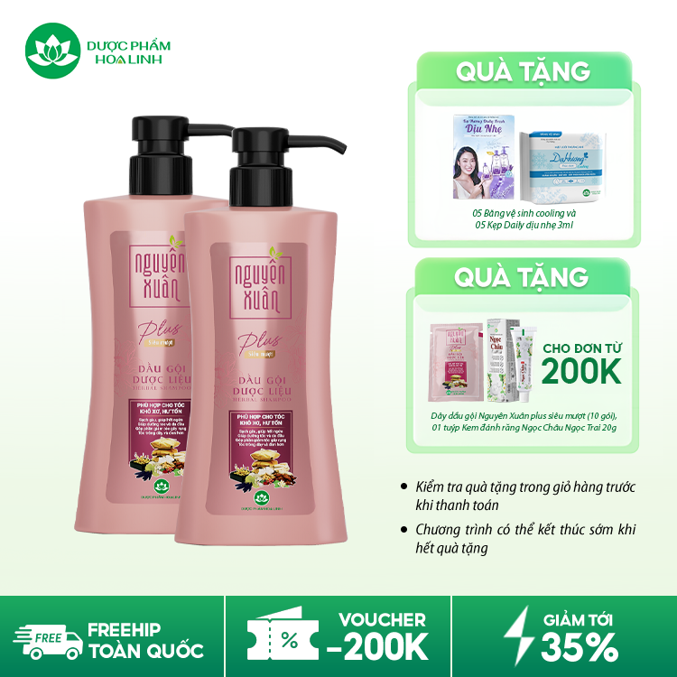 Dầu gội dược liệu Nguyên Xuân Plus siêu mượt Dầu gội dược liệu Nguyên Xuân Plus siêu mượt