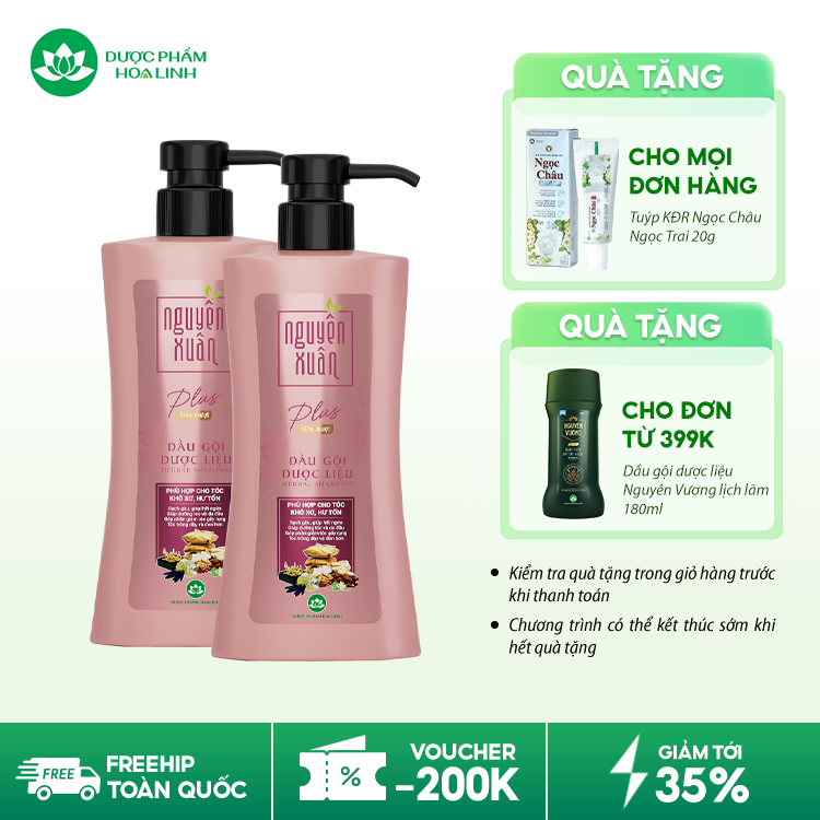 Dầu gội dược liệu Nguyên Xuân Plus siêu mượt