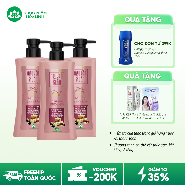Dầu gội dược liệu Nguyên Xuân Plus siêu mượt
