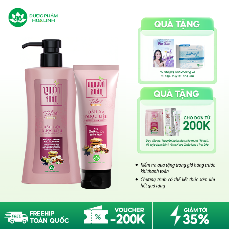 Dầu gội dược liệu Nguyên Xuân Plus siêu mượt