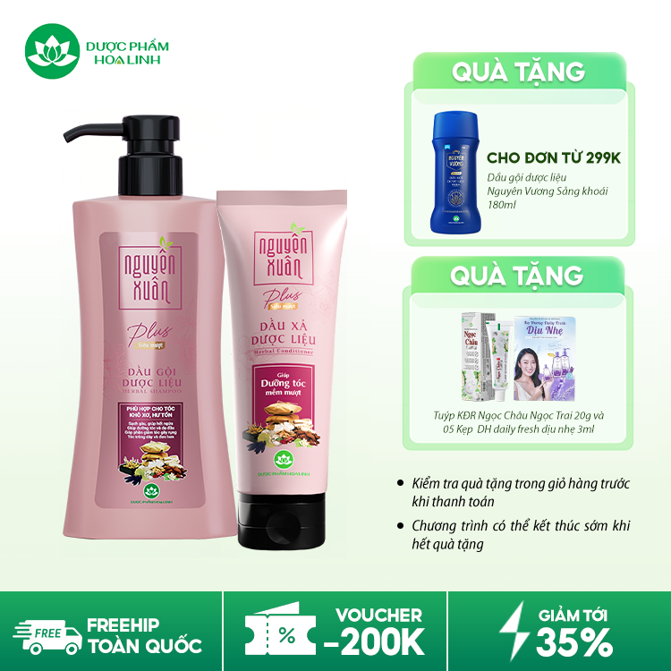 Dầu gội dược liệu Nguyên Xuân Plus siêu mượt
