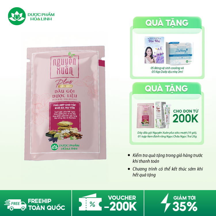Dầu gội dược liệu Nguyên Xuân Plus siêu mượt Dầu gội dược liệu Nguyên Xuân Plus siêu mượt
