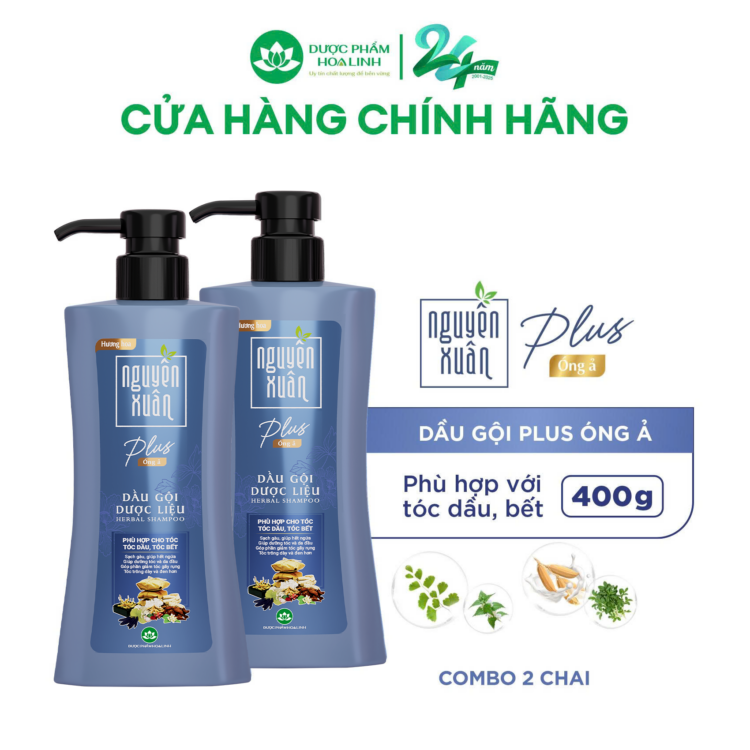 Dầu gội dược liệu Nguyên Xuân Plus Óng ả