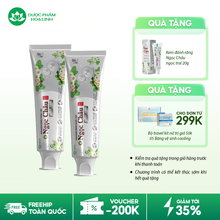 Kem đánh răng dược liệu Ngọc Châu Ngọc Trai Kem đánh răng dược liệu Ngọc Châu Ngọc Trai