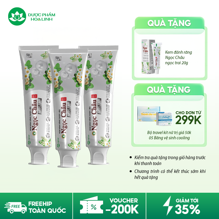 Kem đánh răng dược liệu Ngọc Châu Ngọc Trai Kem đánh răng dược liệu Ngọc Châu Ngọc Trai