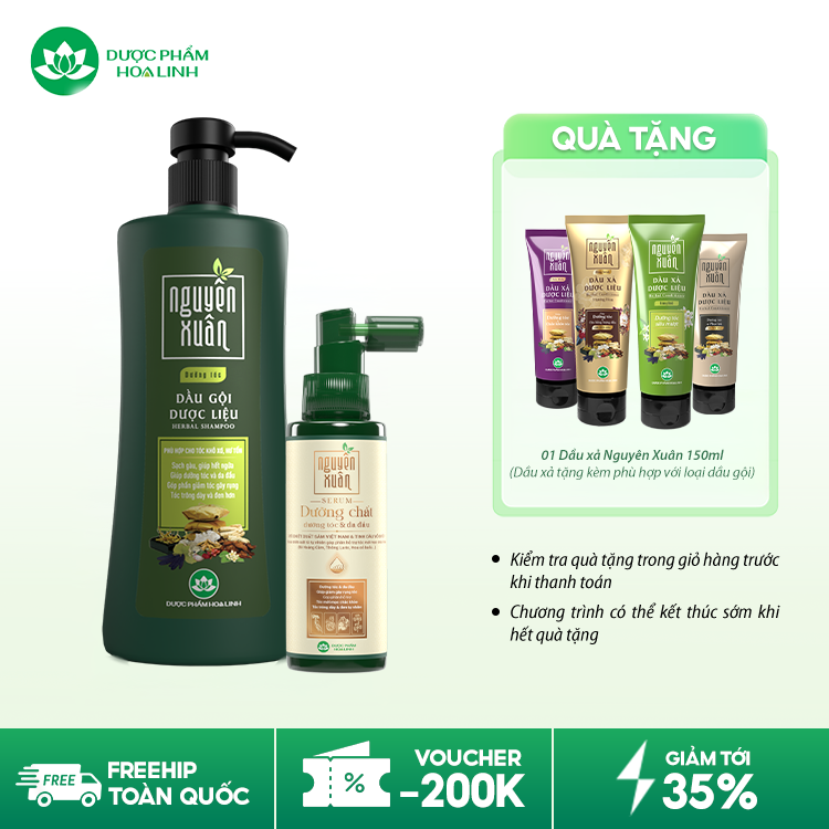 Combo dầu gội dưỡng tóc & serum/xả Nguyên Xuân
