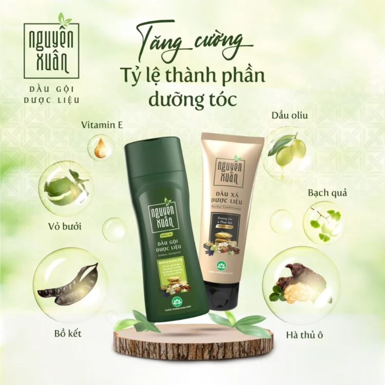 Combo Dầu gội Nguyên Xuân dưỡng tóc 260g+ xả 160g Combo Dầu gội Nguyên Xuân dưỡng tóc 260g+ xả 160g