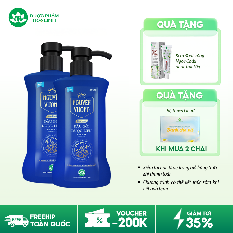 Dầu gội dược liệu Nguyên Vương Sảng khoái Dầu gội dược liệu Nguyên Vương Sảng khoái
