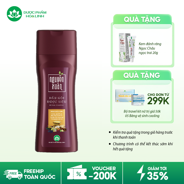 Dầu gội dược liệu Nguyên Xuân nâu đỏ