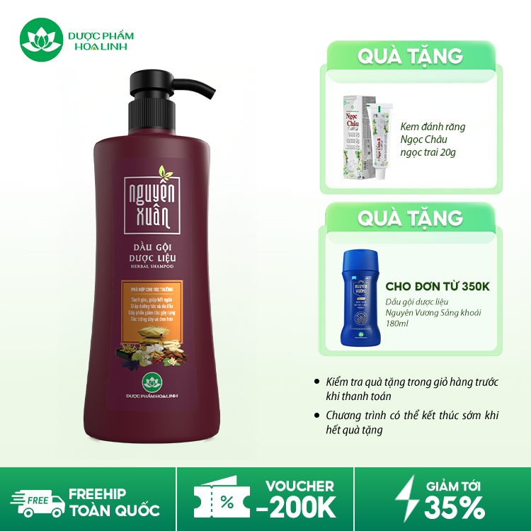 Dầu gội dược liệu Nguyên Xuân nâu đỏ
