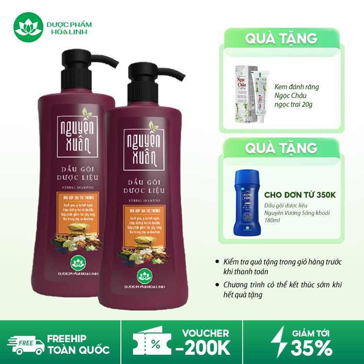 Dầu gội dược liệu Nguyên Xuân nâu đỏ Dầu gội dược liệu Nguyên Xuân nâu đỏ